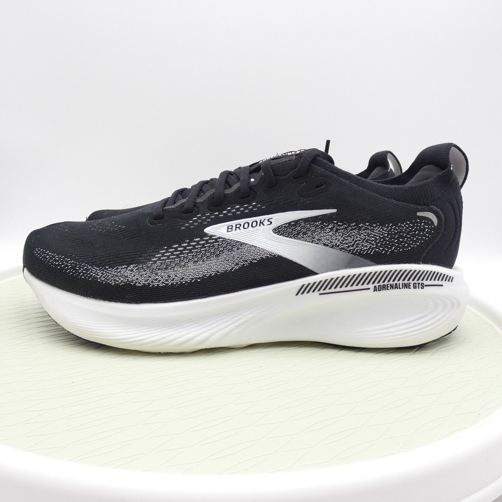 Brooks Adrenaline GTS 23 Mens Running Shoes Black White Size 12 1104041E090